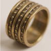 img_9695-2 Vintage Antique Gold Multi-Row Ring – Dotted Ridge Design