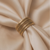 Vintage Gold-Tone Multi-Row Rope Ring – Layered Braided Design