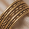 Vintage Gold-Tone Multi-Row Rope Ring – Layered Braided Design