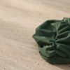 Green Ruched Swim Cap Cover — Elastic Fabric Hair Wrap for Swimming