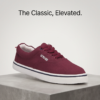 U.S. Polo Assn. Burgundy Canvas Sneakers — Classic Lace-Up, Size 42, Made in Turkey