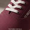 U.S. Polo Assn. Burgundy Canvas Sneakers — Classic Lace-Up, Size 42, Made in Turkey