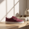 U.S. Polo Assn. Burgundy Canvas Sneakers — Classic Lace-Up, Size 42, Made in Turkey