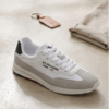 U.S. Polo Assn. White & Grey Retro Runner Sneakers — Size 45, Made in Turkey