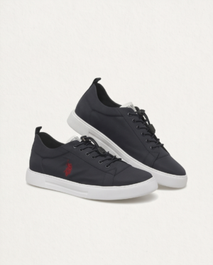 U.S. Polo Assn. Navy Low-Top Sneakers — Size 45, Made in Turkey