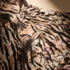 EMILY DANIELS Abstract Animal Print Top — Round Neck 3/4 Sleeve, Size XL
