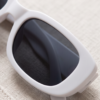 White Rectangle Sunglasses — Bold Retro-Chic Frame