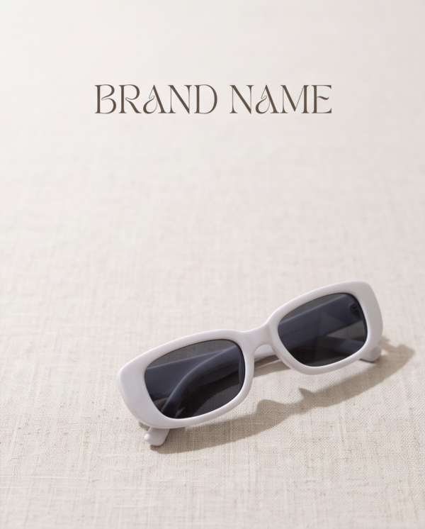 White Rectangle Sunglasses — Bold Retro-Chic Frame