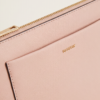 PARFOIS Blush Pink Saffiano-Style Crossbody Bag — Zip Top with Front Pocket