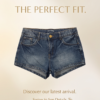 Bershka Medium Wash Denim Shorts — High-Waist Cuffed Hem, EUR 38 / US 6 / UK 10