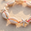 Cowrie Shell & Starfish Anklet — Beach Boho Cord Bracelet