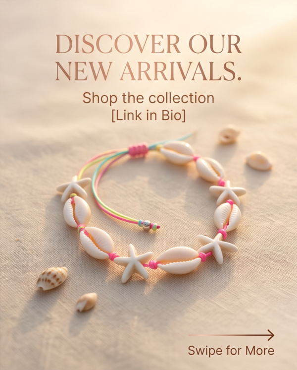 Cowrie Shell & Starfish Anklet — Beach Boho Cord Bracelet