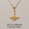 Faravahar Winged Symbol Necklace — Gold Stainless Steel Snake Chain