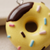 Yellow Frosted Donut Earrings — Fun 3D Sprinkle Dangle Earrings