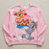 SHEIN Kids Tom & Jerry Cake Print Sweatshirt – Pink, 12Y