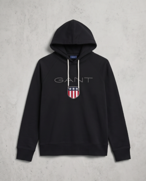 GANT Shield Logo Hoodie – Black, M