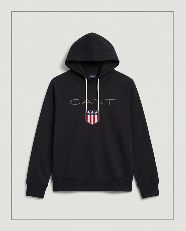 img_3491 GANT Shield Logo Hoodie – Black, M