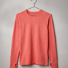 Primark Cares Coral Seamless Long Sleeve Top — Thumbhole Active Tee, Size Medium