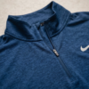 Nike Dri-FIT Quarter-Zip Pullover — Heathered Blue, Size Medium