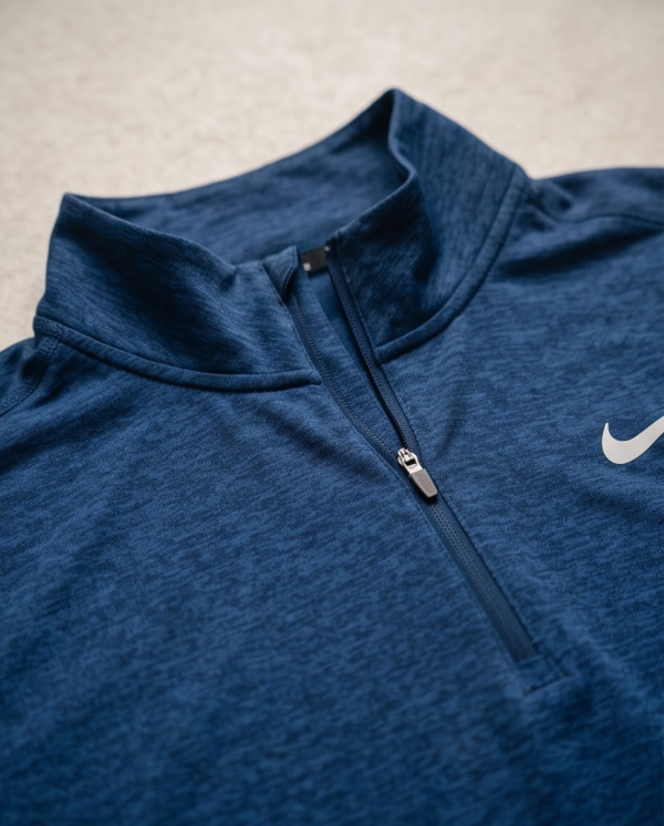 Nike Dri-FIT Quarter-Zip Pullover — Heathered Blue, Size Medium