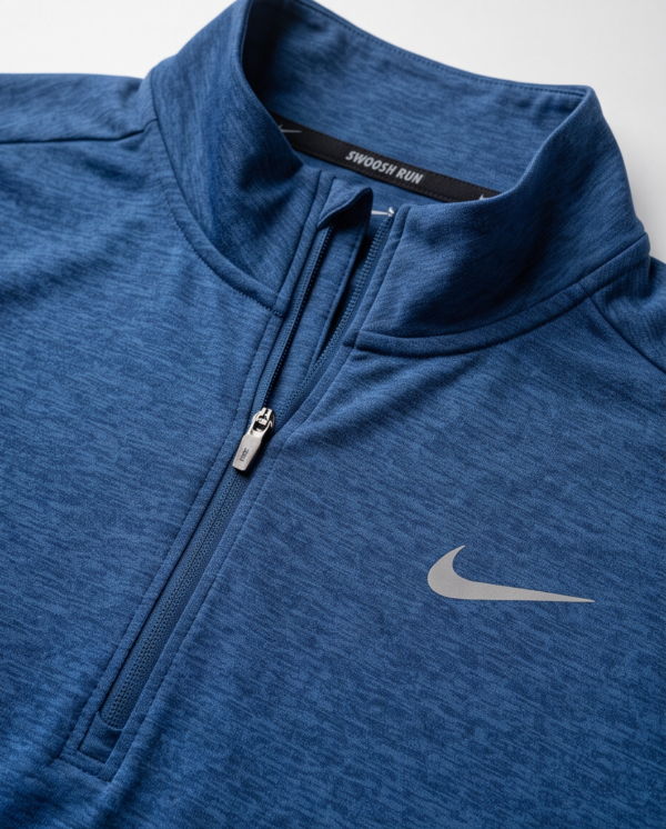 Nike Dri-FIT Quarter-Zip Pullover — Heathered Blue, Size Medium