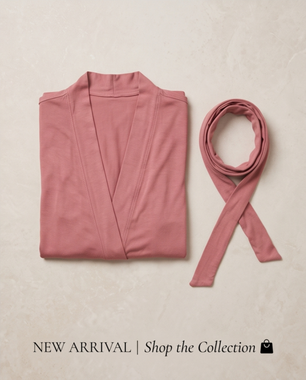 La Vie en Rose Lace-Trim Kimono Robe with Belt – Dusty Rose, L