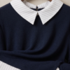 img_3530 Max Layered-Look Collared Top – Navy with White Pinstripe, XL