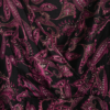 Max Paisley Print Wrap-Style Midi Dress – Black/Magenta, UK 12