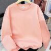 SHEIN Kids Baseball Characters Fleece-Lined Sweatshirt – Pink, 12Y