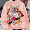 SHEIN Kids Baseball Characters Fleece-Lined Sweatshirt – Pink, 12Y