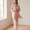 img_3622 Soft Pink Kimono-Style Open Jacket & Wide-Leg Pants Set – 2 Pieces, XL