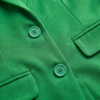 SHEIN Green Single-Breasted Blazer – Emerald Green