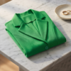 SHEIN Green Single-Breasted Blazer – Emerald Green