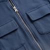 img_3897 Fitted Ribbed Zip-Up Jacket with Chest Pockets – Navy Blue, S