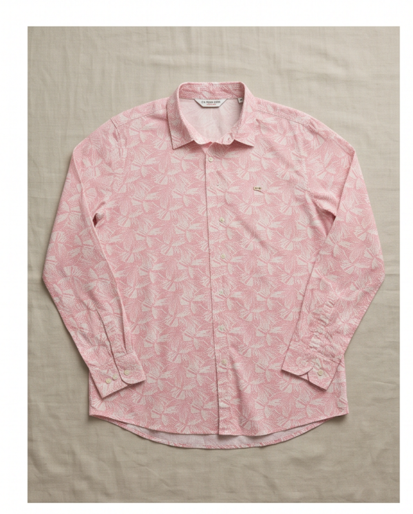 U.S. Polo Assn. Floral Print Button-Up Shirt – Pink/White