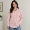 U.S. Polo Assn. Floral Print Button-Up Shirt – Pink/White