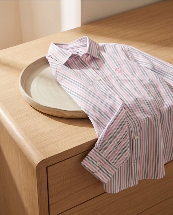 img_3967 U.S. Polo Assn. Striped Button-Up Shirt – Pink/Grey/White