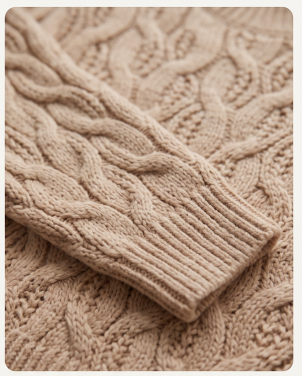 Primark Cable Knit Mock Neck Sweater – Beige/Cream, XS