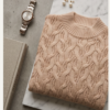 Primark Cable Knit Mock Neck Sweater – Beige/Cream, XS