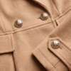 SHEIN Fit-and-Flare Coat with Gold Buttons – Camel, M