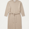 Papaya Belted Knit Midi Dress – Beige/Oatmeal, Size 12