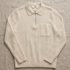 H&M Kids Half-Zip Knit Sweater with Collar – Cream, 10-12Y