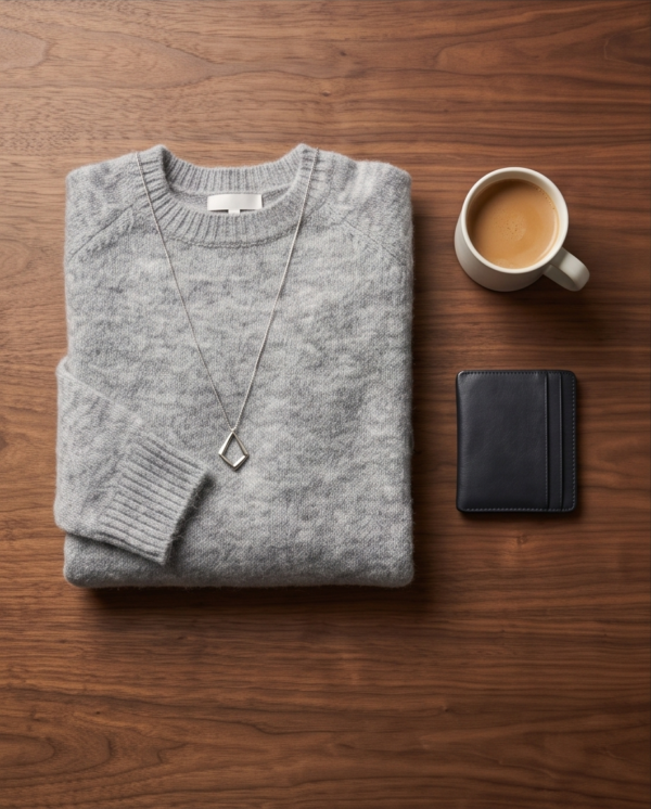 Primark Knit Sweater Dress – Light Grey, M